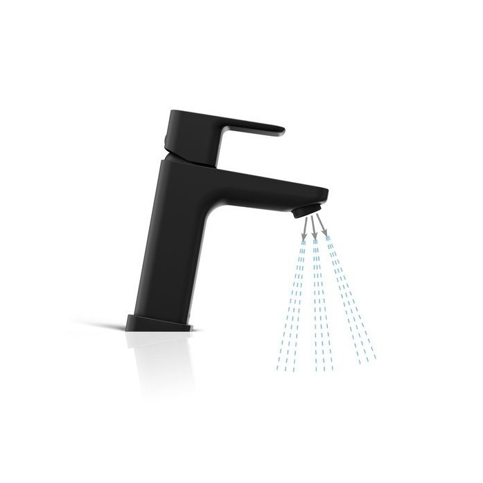 RAVAK 10° 90 mm Free black sink mixer without bottom valve