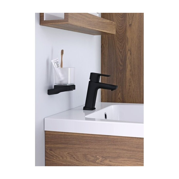 RAVAK 10° 90 mm Free black sink mixer without bottom valve