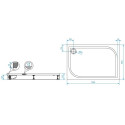 Shower tray BRASTA GLASS Linas 80 x 100 cm