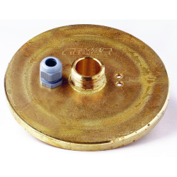Aluminum well cover with thread D140 mm x 1 1/4"" external