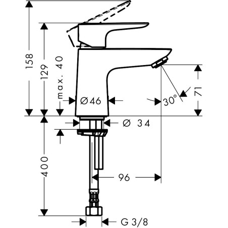 HANSGROHE Talis E 80 Basin Mixer, 71706000