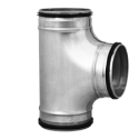 ALNOR 125 / 90° ventilation tee, stamped steel
