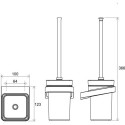 Holder with a container for toilet brush RAVAK 10° black