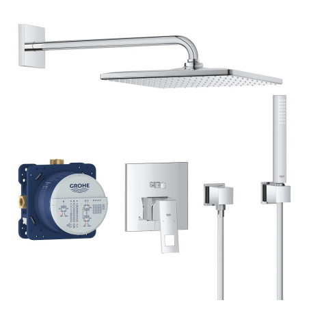 Potinkinā duša sistēma GROHE Eurocube Rainshower Mono Cube 310, hroms, 25238000