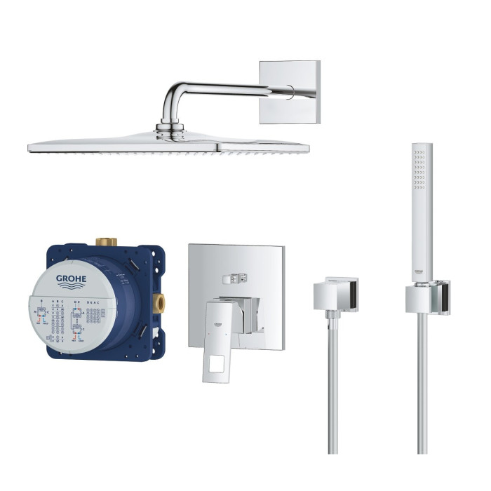 Potinkinā duša sistēma GROHE Eurocube Rainshower Mono Cube 310, hroms, 25238000