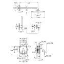 GROHE Eurocube Rainshower Mono Cube 310 shower system, chrome, 25238000
