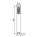 Pot-mounted shower system ALPI Blue black-matt