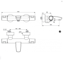 Termostatiskais vannas maisītājs IDEAL STANDARD Ceratherm T25, A7544XG