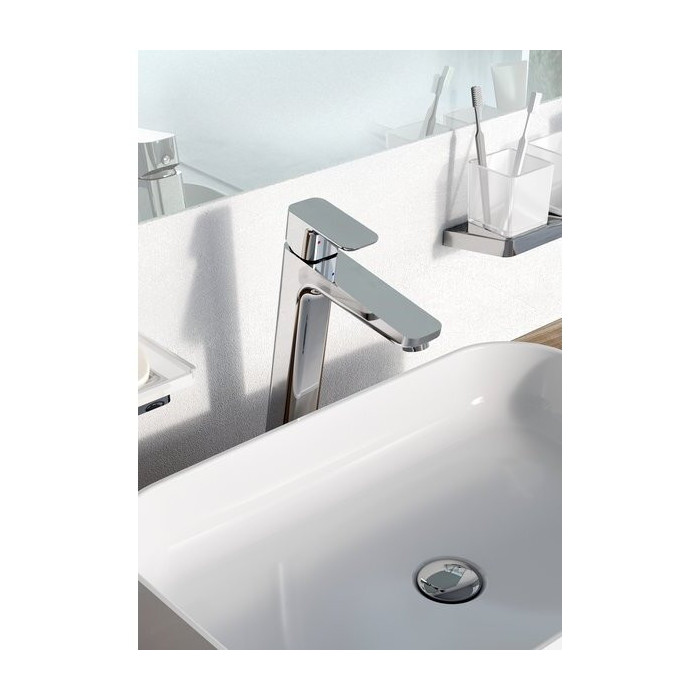 Izlietnes maisītājs augsts bez apakšējā vārsta RAVAK 10° 244 mm Free