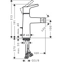 Bidet mixer HANSGROHE Talis S, 72200000