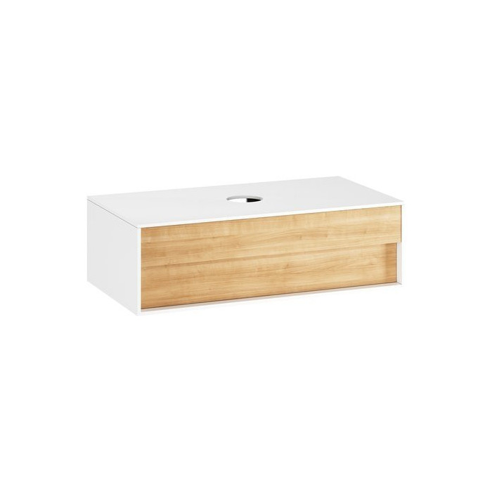 Izlietnes skapītis RAVAK Step SD 1000, balts/ozols