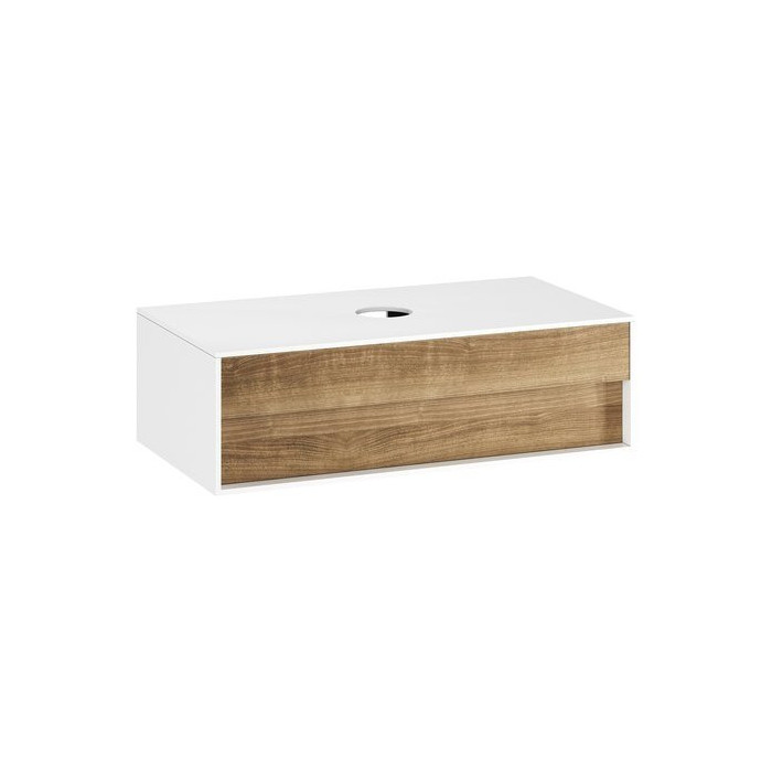 RAVAK Step SD 1000 sink cabinet, white/ryetmedžio