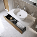 Izlietnes skapītis RAVAK Step SD 1000, balts/rietumu koks