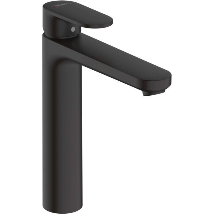 Izlietnes jaucējkrāns ar apakšējo vārstu HANSGROHE Vernis Blend 190, melns-matēts, 71552670