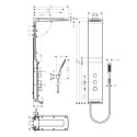 Гидромассажная стенка HANSGROHE Raindance Lift Satin/Chrome, 27008000