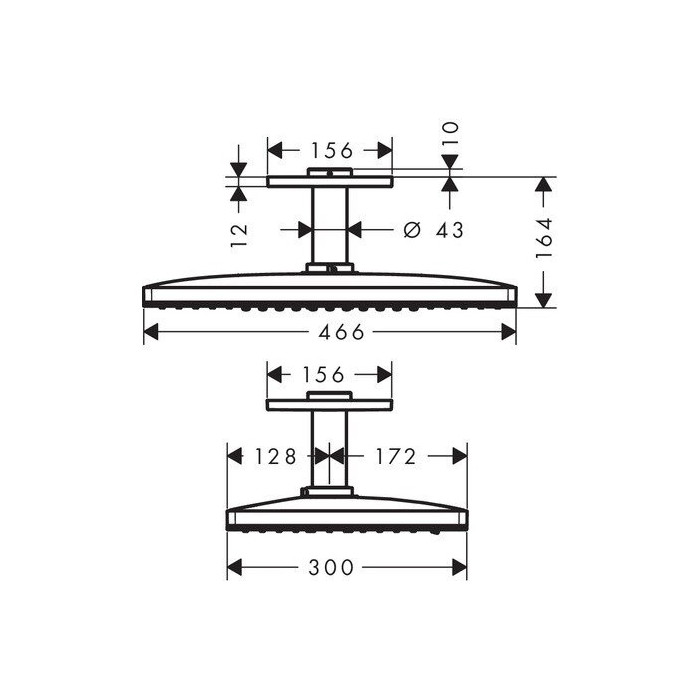 Душевая насадка HANSGROHE Rainmaker Select 3 распылитель, 24006600