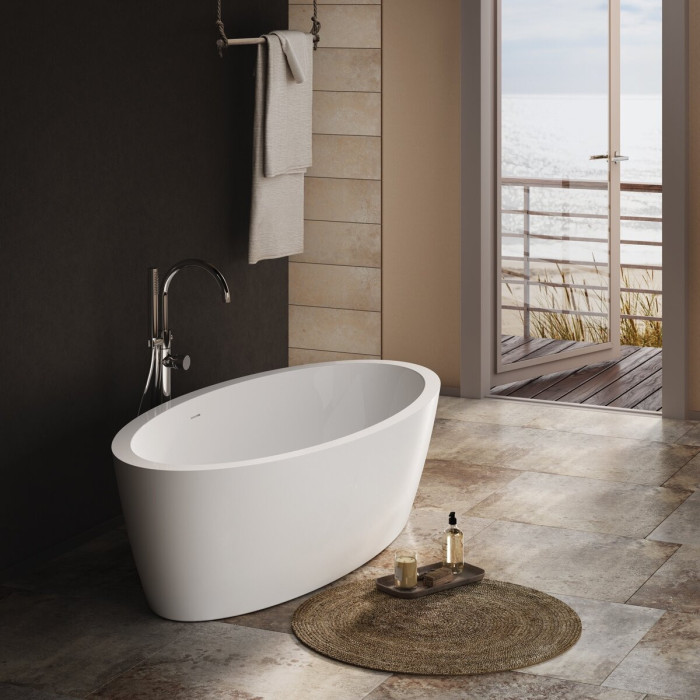 Acrylic bathtub PAA Arietta, white, 765 x 1600 mm