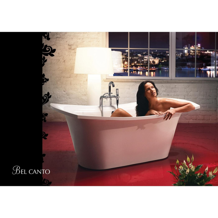 PAA Bel Canto stone mass bathtub, white, 850 x 1800 mm