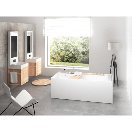 Akmens masas vanna PAA Infinity, balta, 795 x 1795 mm