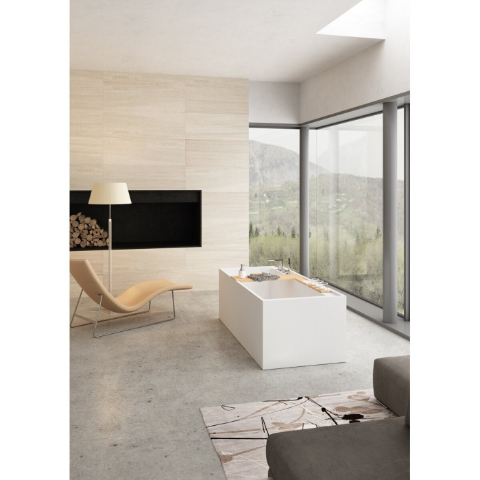 Akmens masas vanna PAA Infinity, balta, 795 x 1795 mm