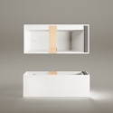 Akmens masas vanna PAA Infinity, balta, 795 x 1795 mm