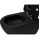 Hanging toilet DEANTE Peonia Rimless with Slim Slow close lid, black-matt
