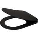 Подвесной унитаз DEANTE Peonia Rimless с крышкой Slim Slow close, черный матовый