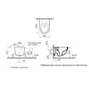 Hanging toilet SAT Rimless with Slim Slow close lid, black-matt