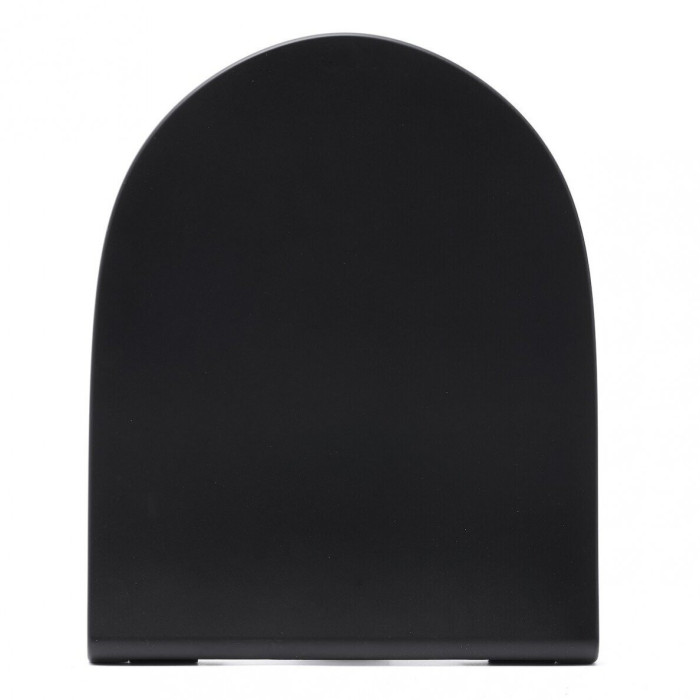 Pakabināms tualetes pods SAT Rimless ar Slim Slow close vāku, melns-matēts