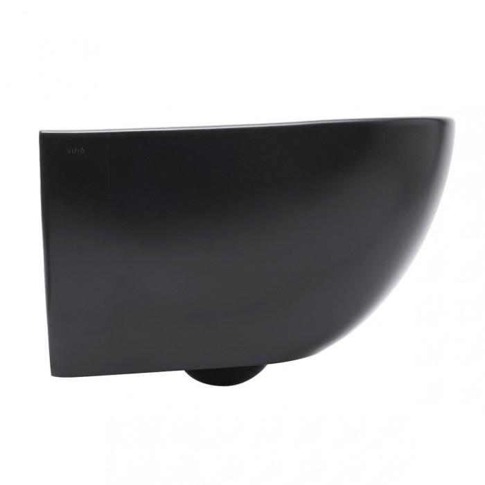 Pakabināms tualetes pods SAT Rimless ar Slim Slow close vāku, melns-matēts