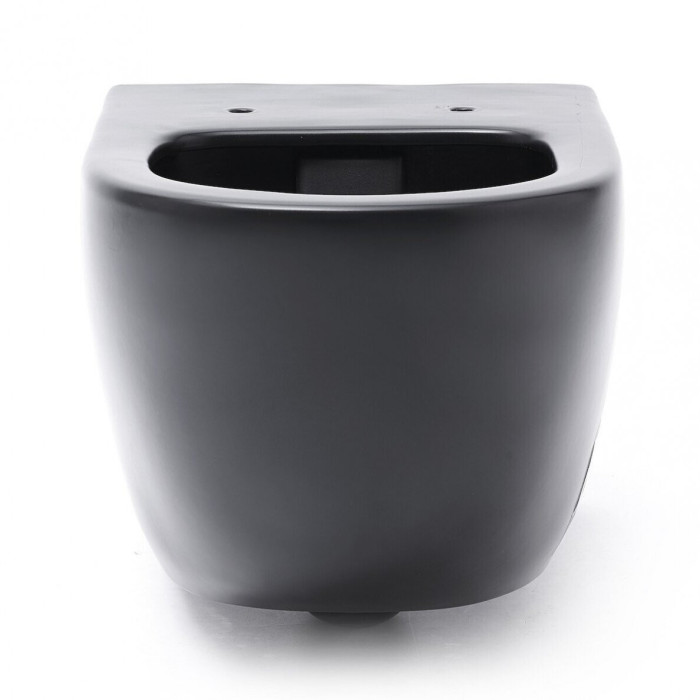 Pakabināms tualetes pods SAT Rimless ar Slim Slow close vāku, melns-matēts