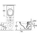 Pakabināms WC pods VILLEROY & BOCH O.Novo Rimless ar lēni nolaižamu vāku