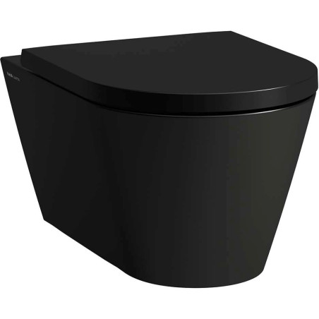 Hanging toilet LAUFEN Kartell Rimless with SoftClose lid, black-matt