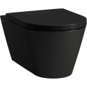 Pakabināms tualets LAUFEN Kartell Rimless ar SoftClose vāku, melns-matēts