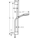 Dušas stenda komplekts HANSGROHE Pulsify Select S 65 cm, 24160670