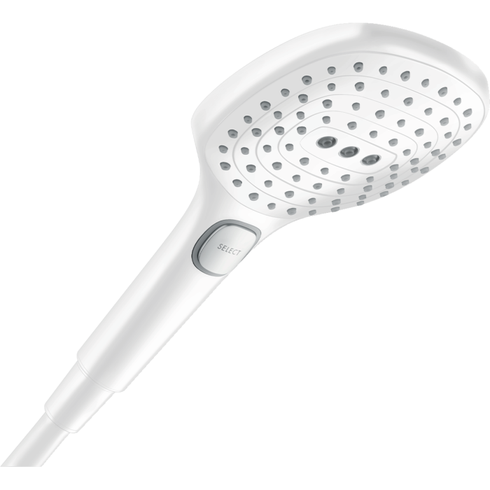 Душевая насадка HANSGROHE Raindance Select E 120 3 струи Ecosmart, матовый белый, 26520700