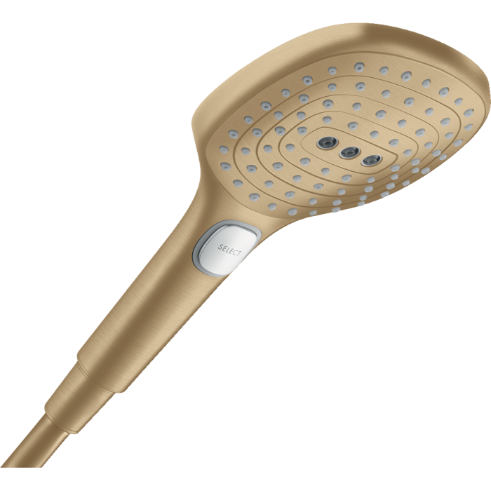Dušgalva HANSGROHE Raindance Select E 120 3 jet Ecosmart, Slīpēta bronza, 26520140