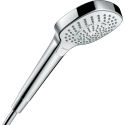 Dušas galva HANSGROHE Crome Select E 110 3 izsmidzinātāji Ecosmart, Balta / Hroms, 26810400