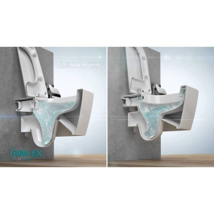 Potinkinis GROHE Rapid SL rāmis ar hromētu pogu no tualetēm VITRA Sento Rimless