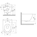 Built-in GROHE Rapid SL frame with white button from DEANTE Peonia Rimless toilets