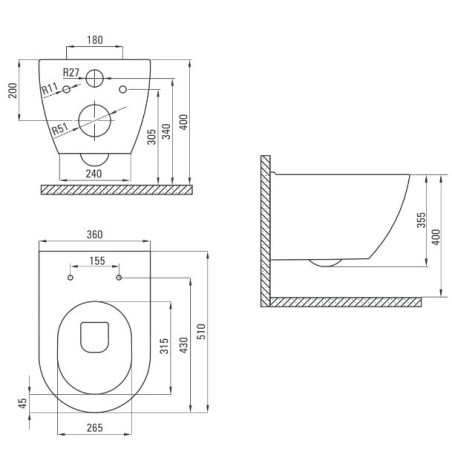 Potinkinis GROHE Rapid SL rāmis ar hromētu pogu un tualeti DEANTE Peonia Rimless