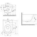 Potinkinis GROHE Rapid SL rāmis ar hromētu pogu un tualeti DEANTE Peonia Rimless