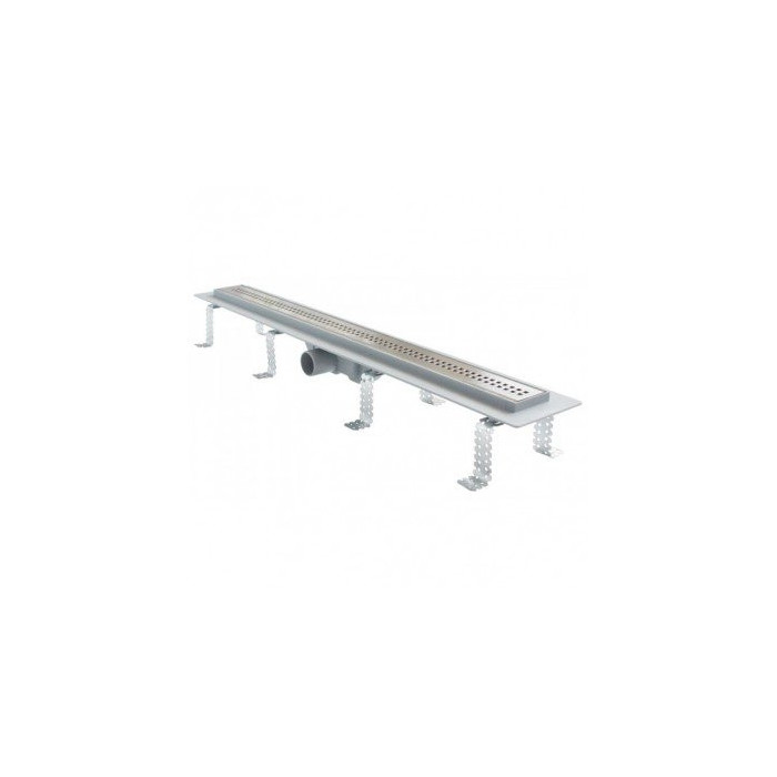 Plastmasas dušas notekcaurule komplekts ar nerūsējošā tērauda restēm ALCADRAIN APZ9 Simple (Dažādu garumu izvēle)