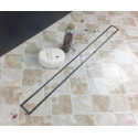 ACO ShowerDrain C shower channel set with horizontal flange, featuring a Tile 3 in 1 adhesive tile, (Various length options)