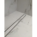 ACO ShowerDrain C shower channel set with horizontal flange, featuring a Tile 3 in 1 adhesive tile, (Various length options)