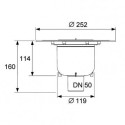 Nerūsējošā tērauda trauku komplekti ""dry"" līmējamai flīzei ""plate"" TECEdrainpoint S, 150 x 150 mm, vertikāls