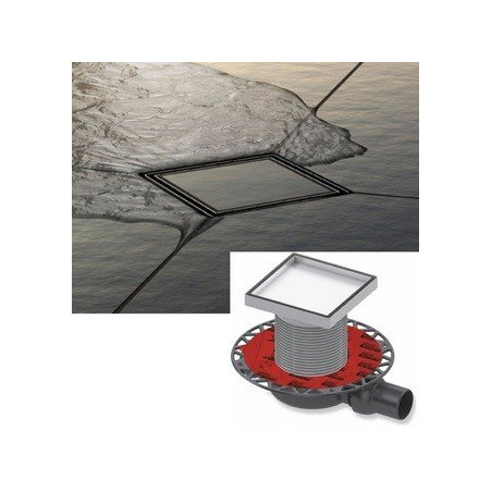 Комплекты стальных решеток "''dry'' для укладки плитки ""plate"" TECEdrainpoint S, 150 x 150 мм, стандартный сифон