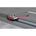Horizontal trap TECEdrainpoint S 112 with a "dry" siphon, especially flat, with a "sealing system" universal flange