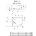 Flexible non-standard shower tray RADAWAY Corfu E, irritis