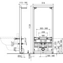 Built-in bidet frame RAVAK with fittings